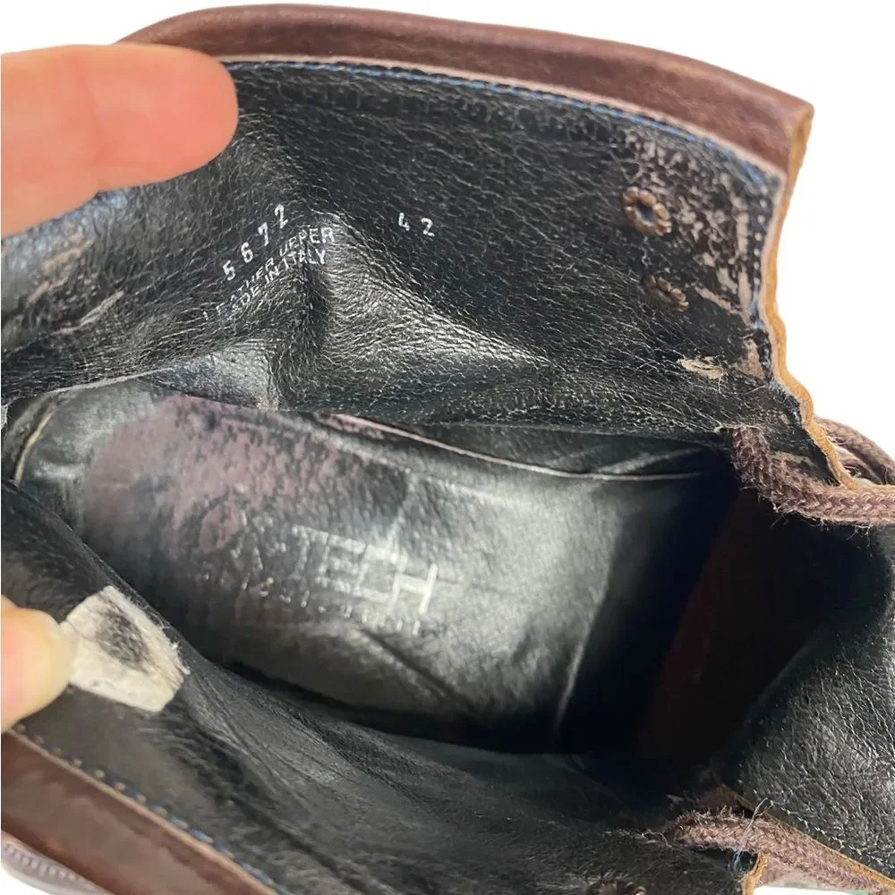 Men's Brown Leather Lace-Up Boots military workwear